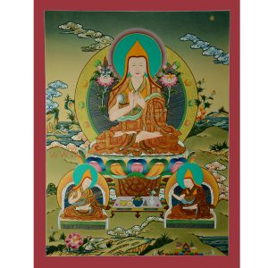 26.5” x 20.5” Tsongkhapa Thangka Painting