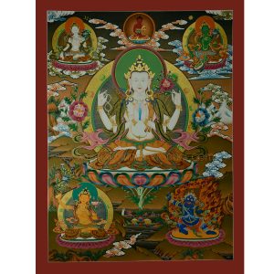 29.5"x 22.5" Chenrezig Thangka Painting