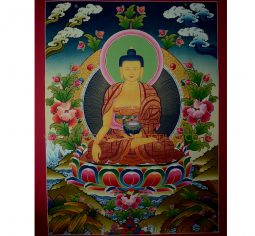 29″ x 22.25″ Shakyamuni Buddha Scroll Painting