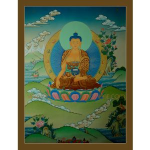 29.75"x22.75" Shakyamuni Buddha Thangka Painting