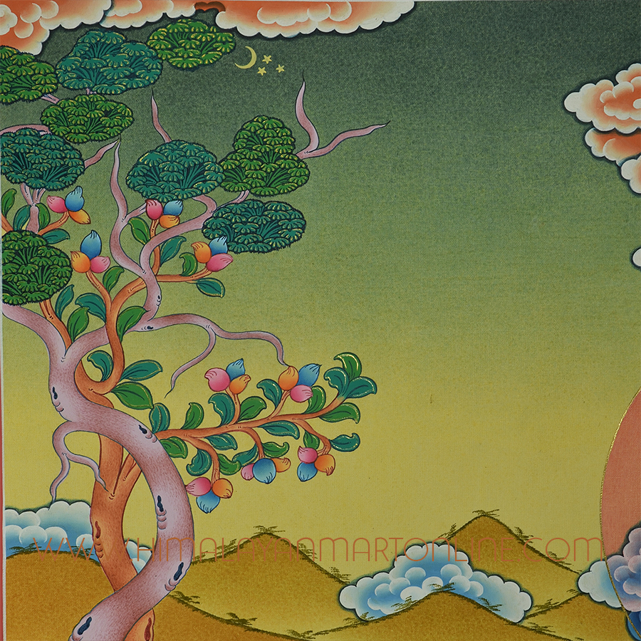 Medicine Buddha Tibetan Thangka Scroll Painting