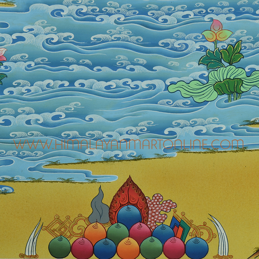 Medicine Buddha Tibetan Thangka Scroll Painting