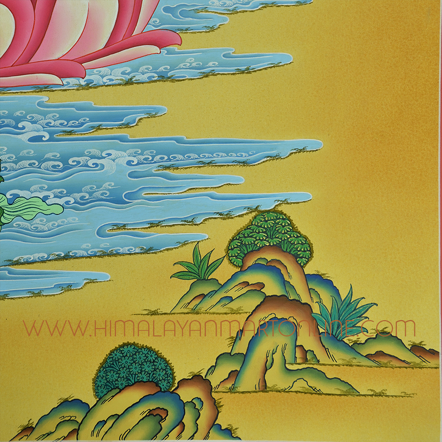 Medicine Buddha Tibetan Thangka Scroll Painting