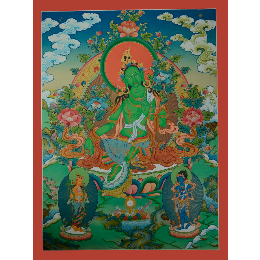 Green Tara Thangka: Female embodiment of universal compassion