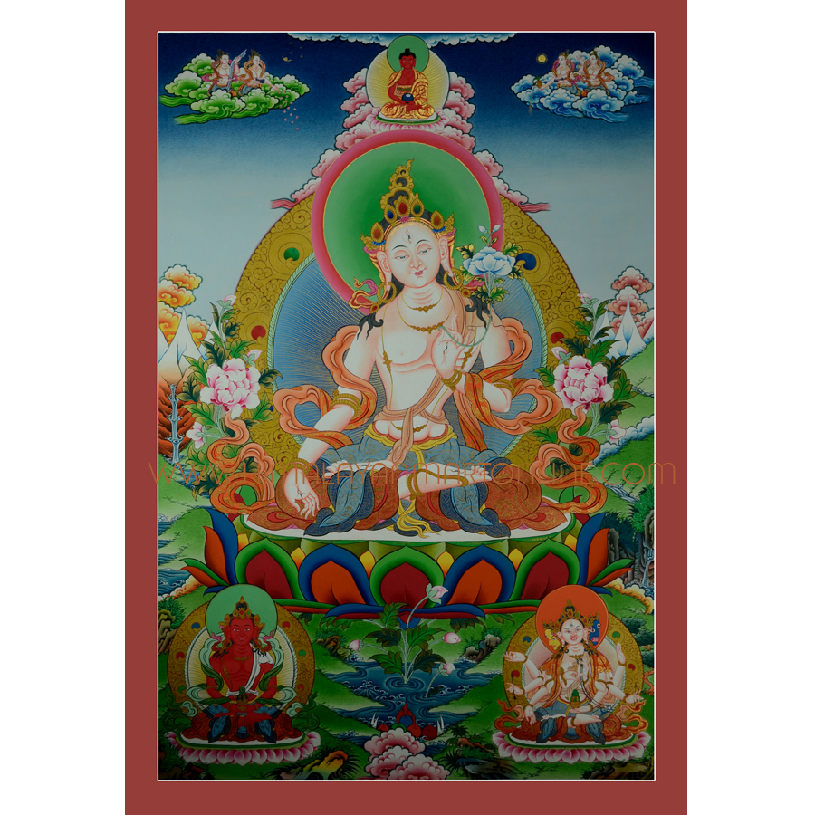 Religious White Tara Painting