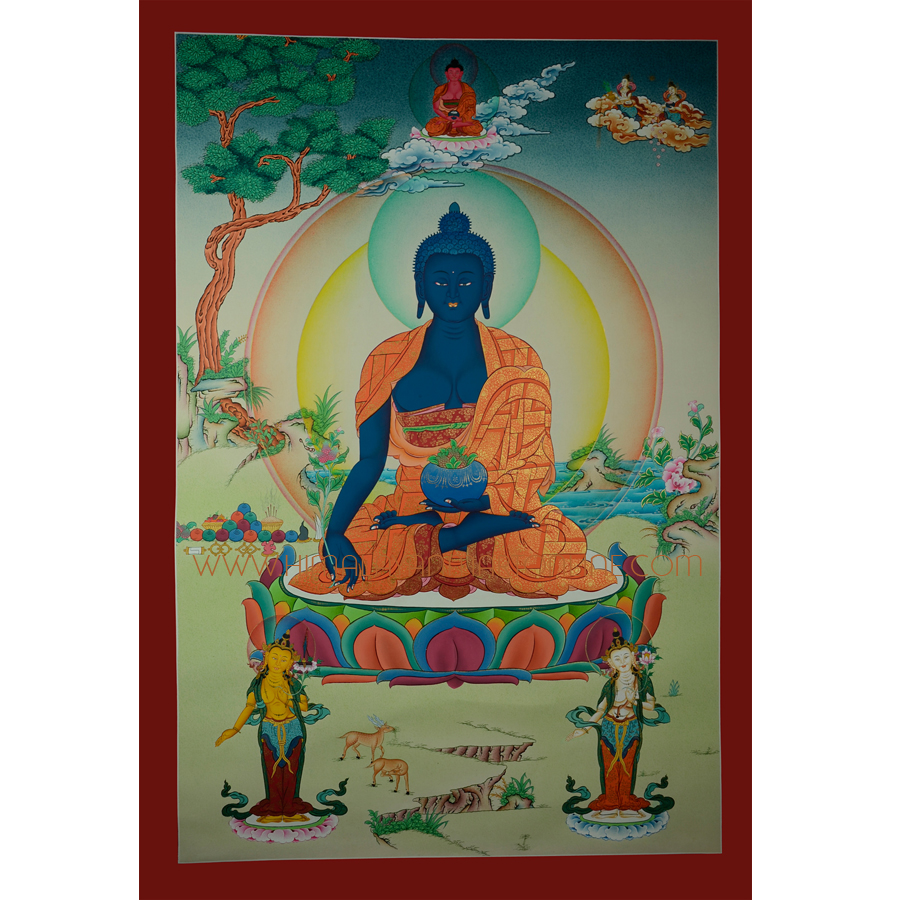 Medicine Buddha Religious Painting