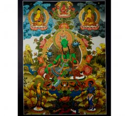 33”x24.75″ Green Tara Thangka Painting