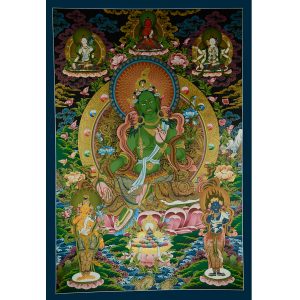 Green Tara Thanka Painting