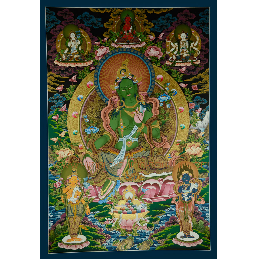 Green Tara Thanka Painting
