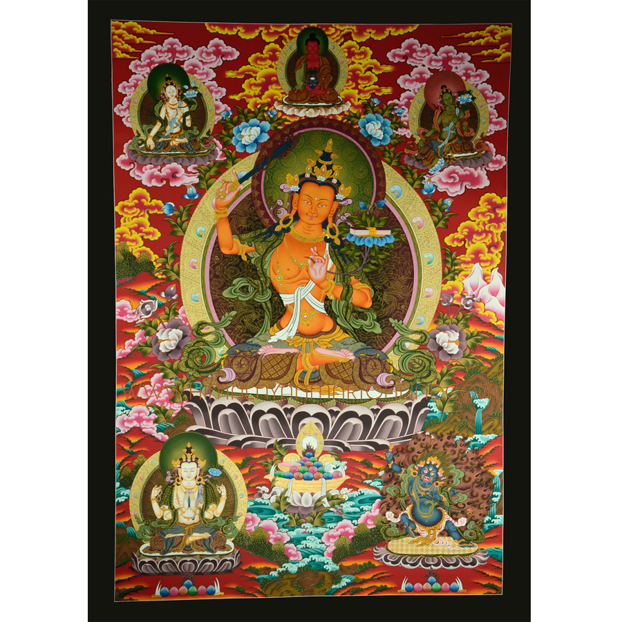 Manjushri Scroll Thangka
