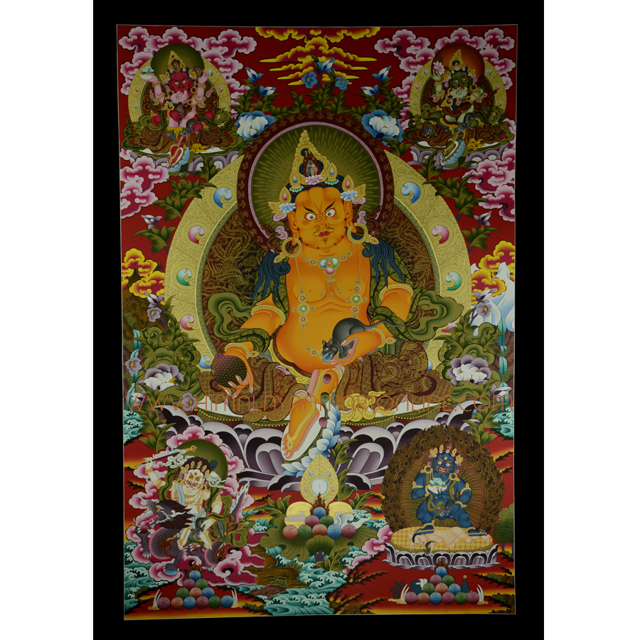 Pancha Dzambhala Scroll Painting