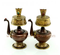 6.25” Copper Oxidized 24 K Gold Plated Bhumpa Set