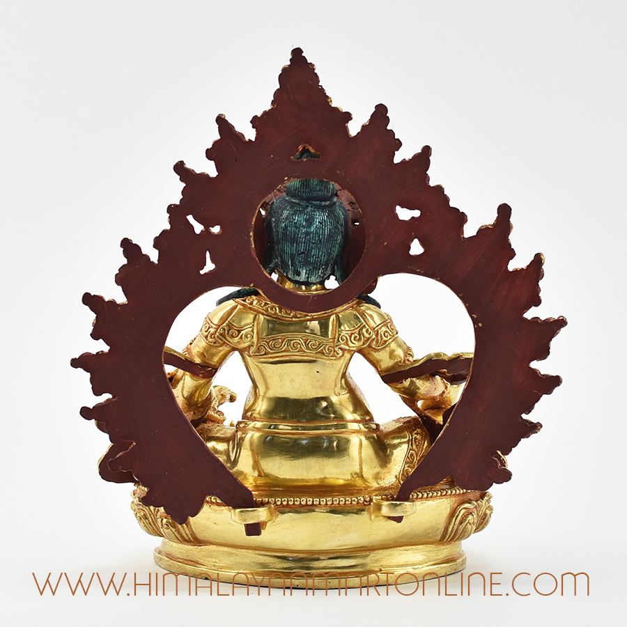 Yellow Jambhala Copper Statue