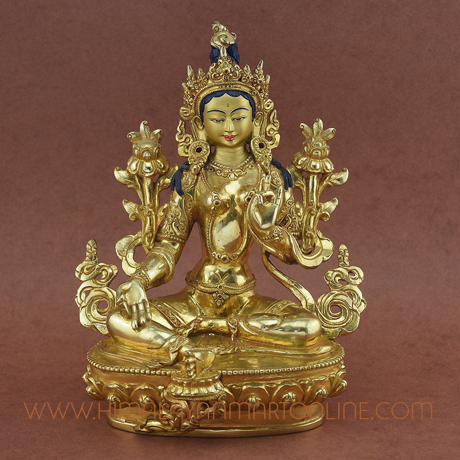 Green Tara Copper Statue
