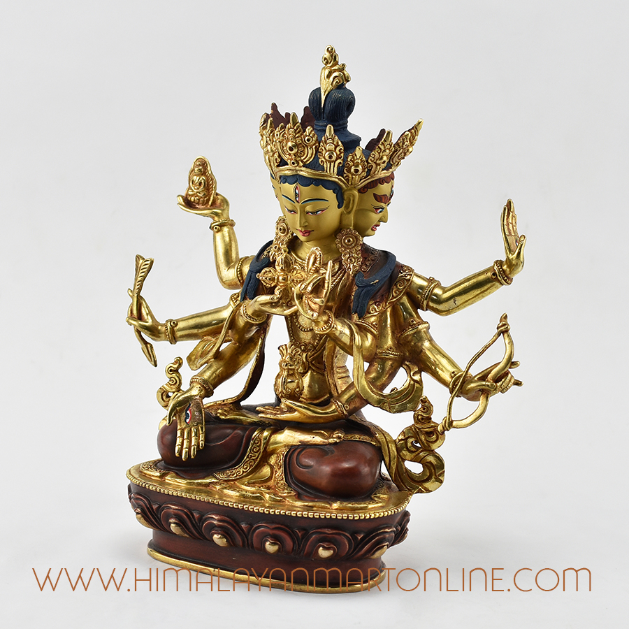 Namgyal Buddha Copper Statue: Namgyal The Crowned mother Buddha