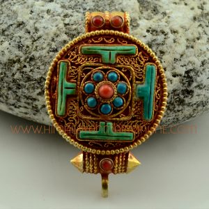 Mandala Silver Ghau Ritual Pendant