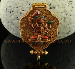 Manjushree & Green Tara Silver Ghau Pendant