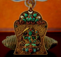 Manjushri Silver Ghau Pendant