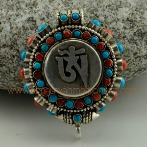 Om Silver Ghau Pendant