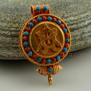The Twin Golden Fish Silver Ghau Pendant