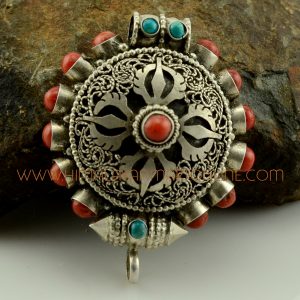 Viswa Vajra Silver Ghau Ritual Pendant