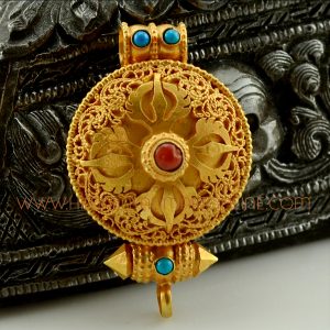 Viswa Vajra Silver Ghau Ritual Pendant