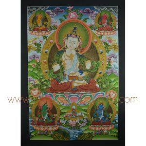 32.75" x 22.75" Vajrasattva Thangka Painting