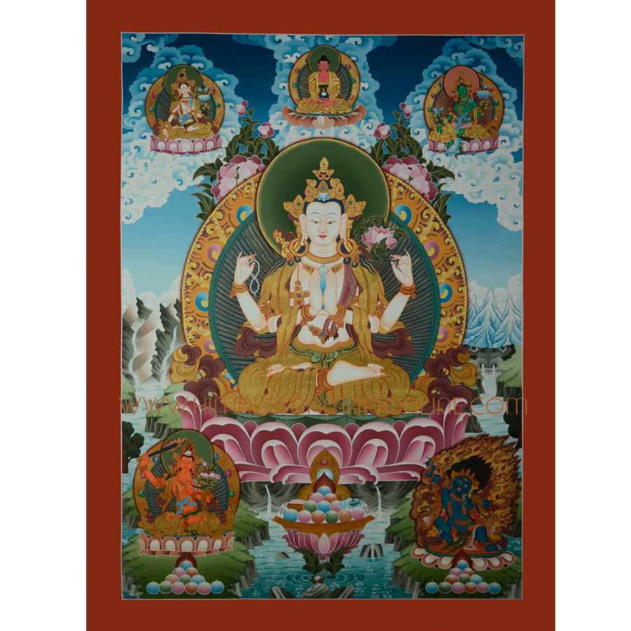 Chenresi Thangka Painting