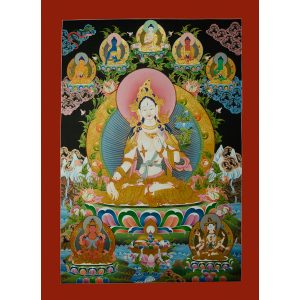 White Tara Scroll Painting