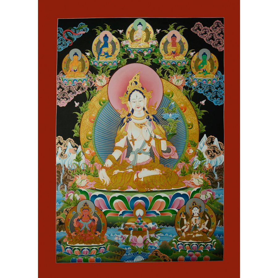 White Tara Scroll Painting
