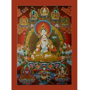 White Tara Religious Scroll Painting