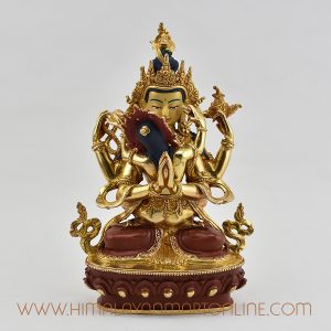 Gold Gilded Chenrezig Statue