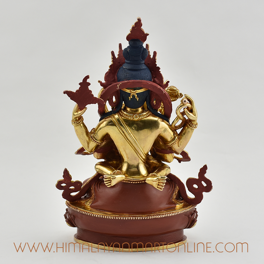 Gold Gilded Chenrezig Statue: Chenrezig - Bodhisattva of Compassion