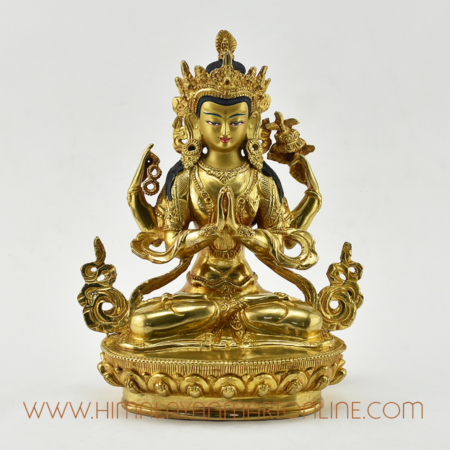 Chenrezig Four Armed Avalokiteshvara Statue