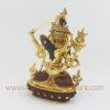 Hand Carved Gold Gilded Manjushri Shakti Copper Statue