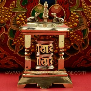 5" Table Top Buddhist Mane Prayer Wheel