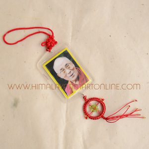 Dalai Lama & Tibetan Flag Printed Auspicious Protection Door / Car Hanging Amulet
