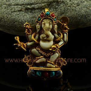 Dancing Ganesha Silver Pendant