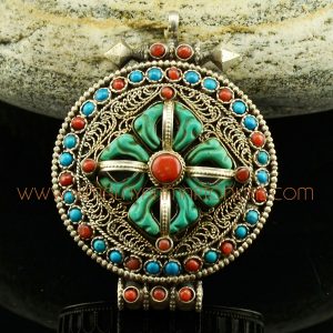 Viswa Vajra Silver Ghau Ritual Pendant