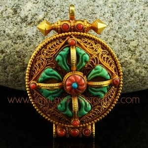 Viswa Vajra Silver Ghau Ritual Pendant