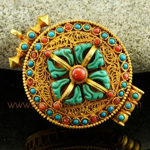 Viswa Vajra Silver Ghau Ritual Pendant