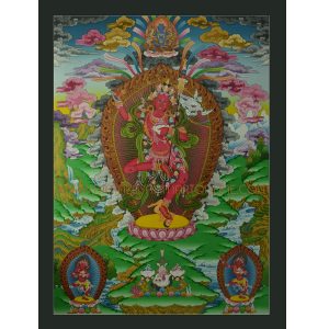 33” x 24.5" Vajravarahi or Dorje Phagmo Thangka Painting