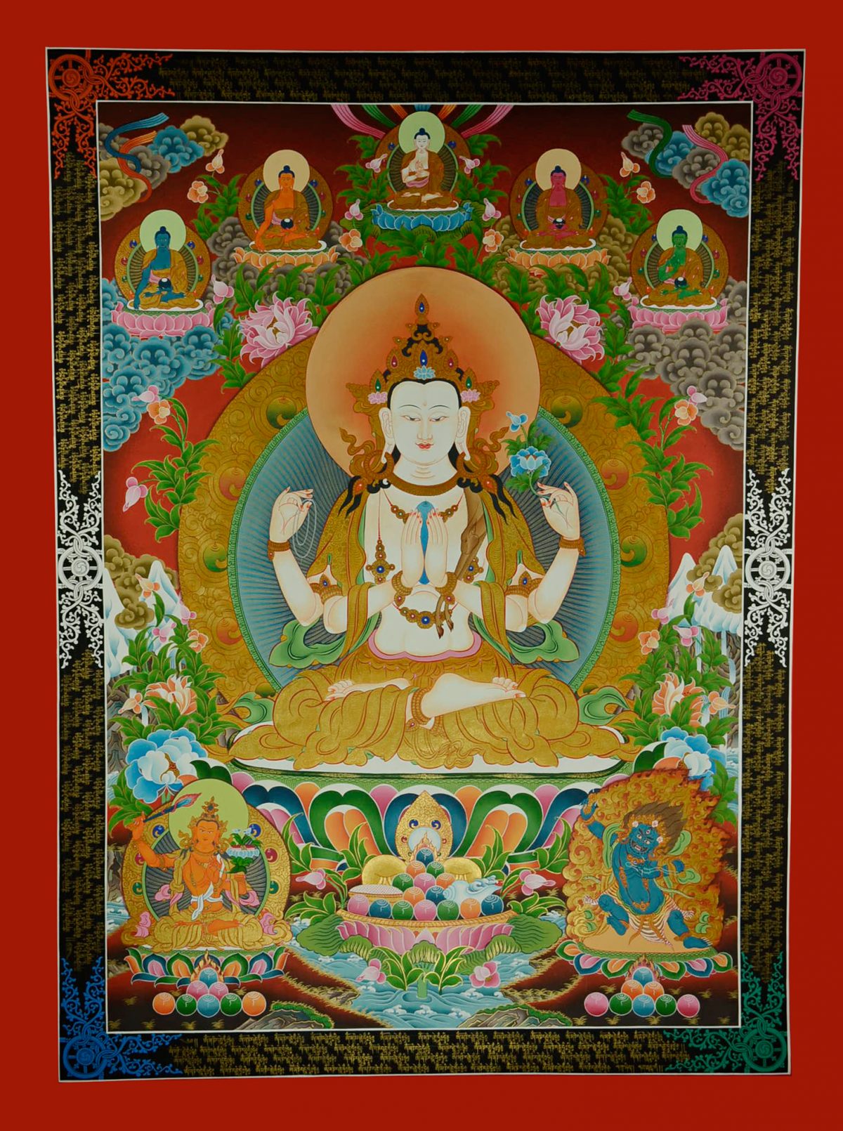 Chenrezig Thangka Painting