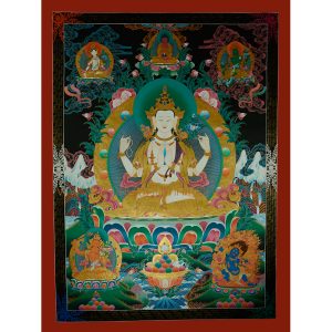 Chenrezig Thangka Religious Painting