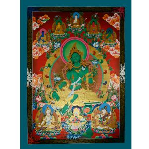 Green Tara Scroll Painting