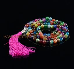 8 mm Agate 108 Prayer Beads Mala