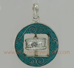 42 mm Wall Hanging Prayer Wheel Pendant