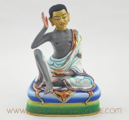 Painted Milarepa Copper Statue