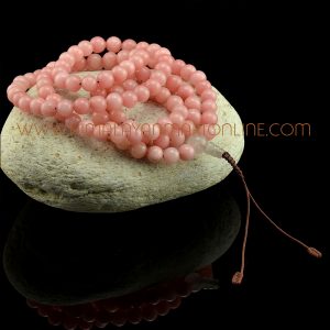 8.5 mm Pink Onyx 108 Beads Meditation Prayer Japa Mala