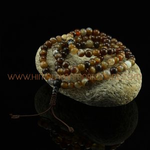 8 mm Agate 108 Beads Meditation Prayer Japa Mala